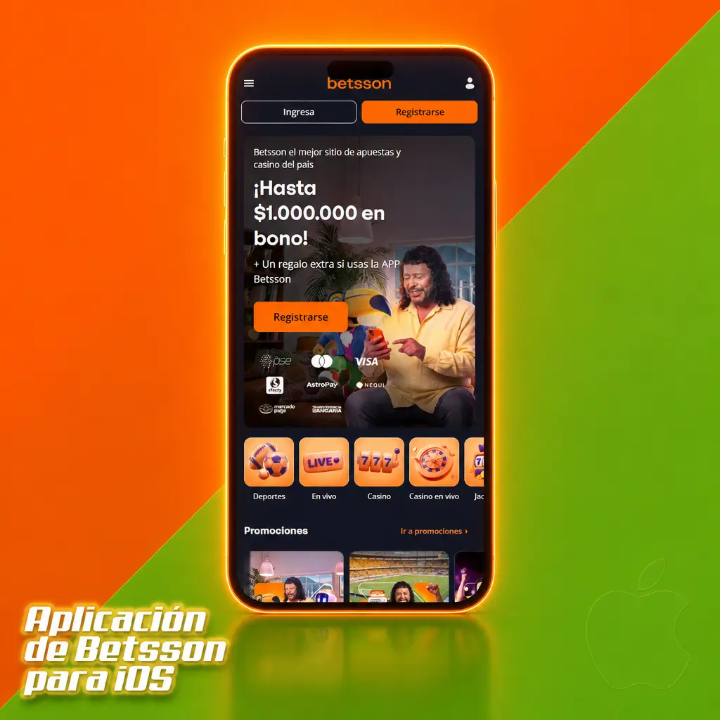 Aplicación de Betsson para iOS: descarga, instalación y acceso desde el App Store en dispositivos con iOS 13 o superior.