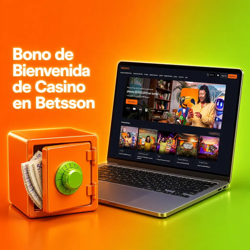 Bono de bienvenida de casino Betsson: hasta COP 1.000.000 y 25 giros gratis en Tucanito para nuevos usuarios en Colombia.