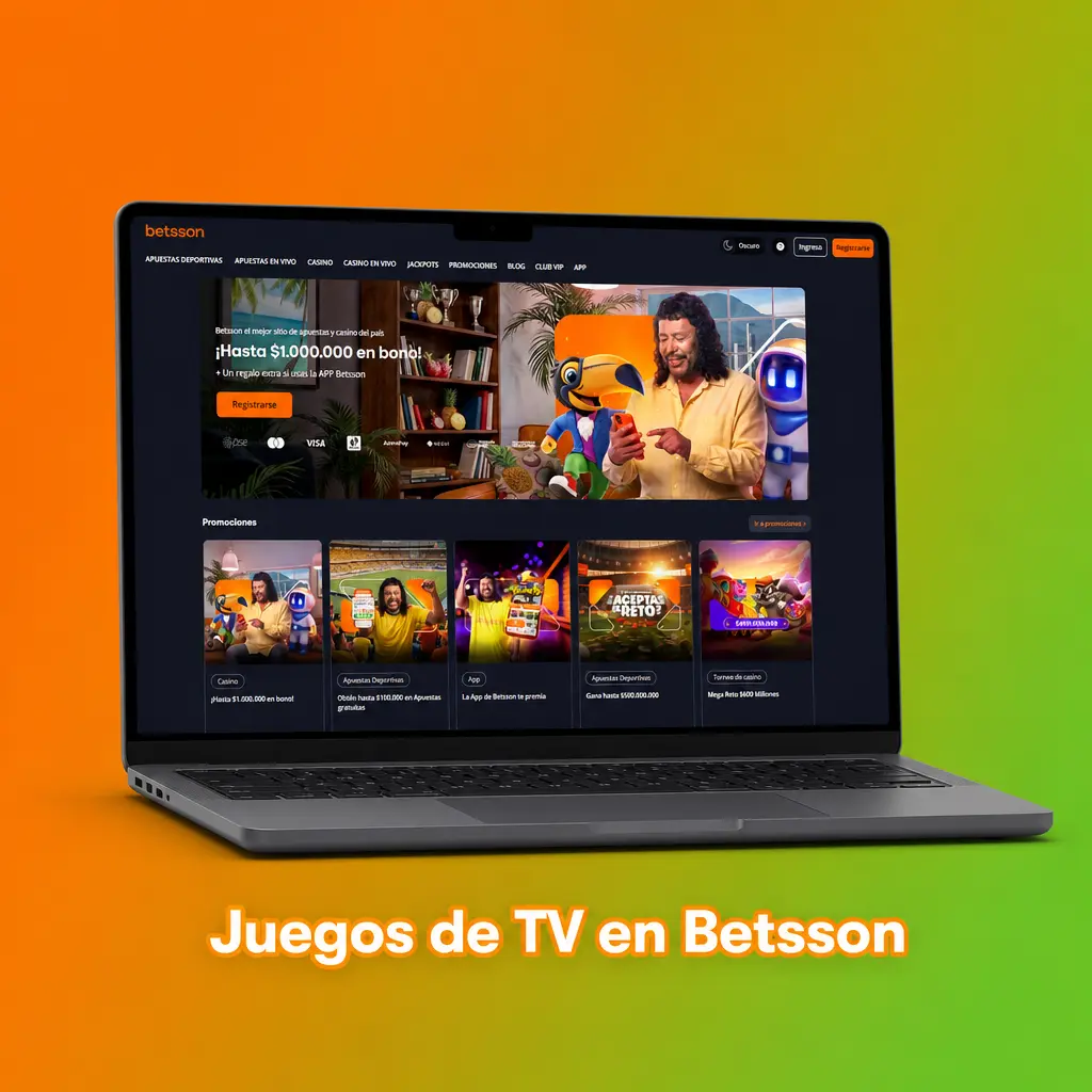 Juegos de TV en Betsson: ruedas de la fortuna, shows de lotería, game shows, dado y bingo en vivo con presentadores reales.