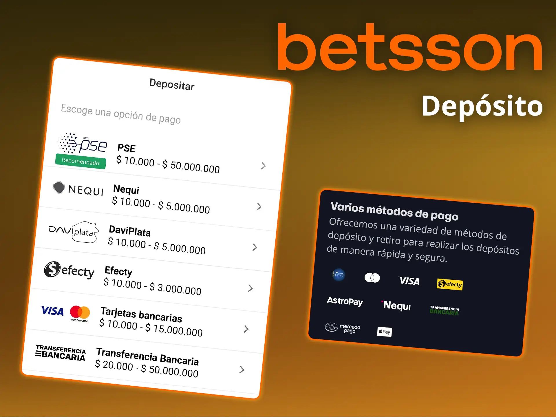 Recarga tu cuenta de juego de forma rápida y segura en Betsson.