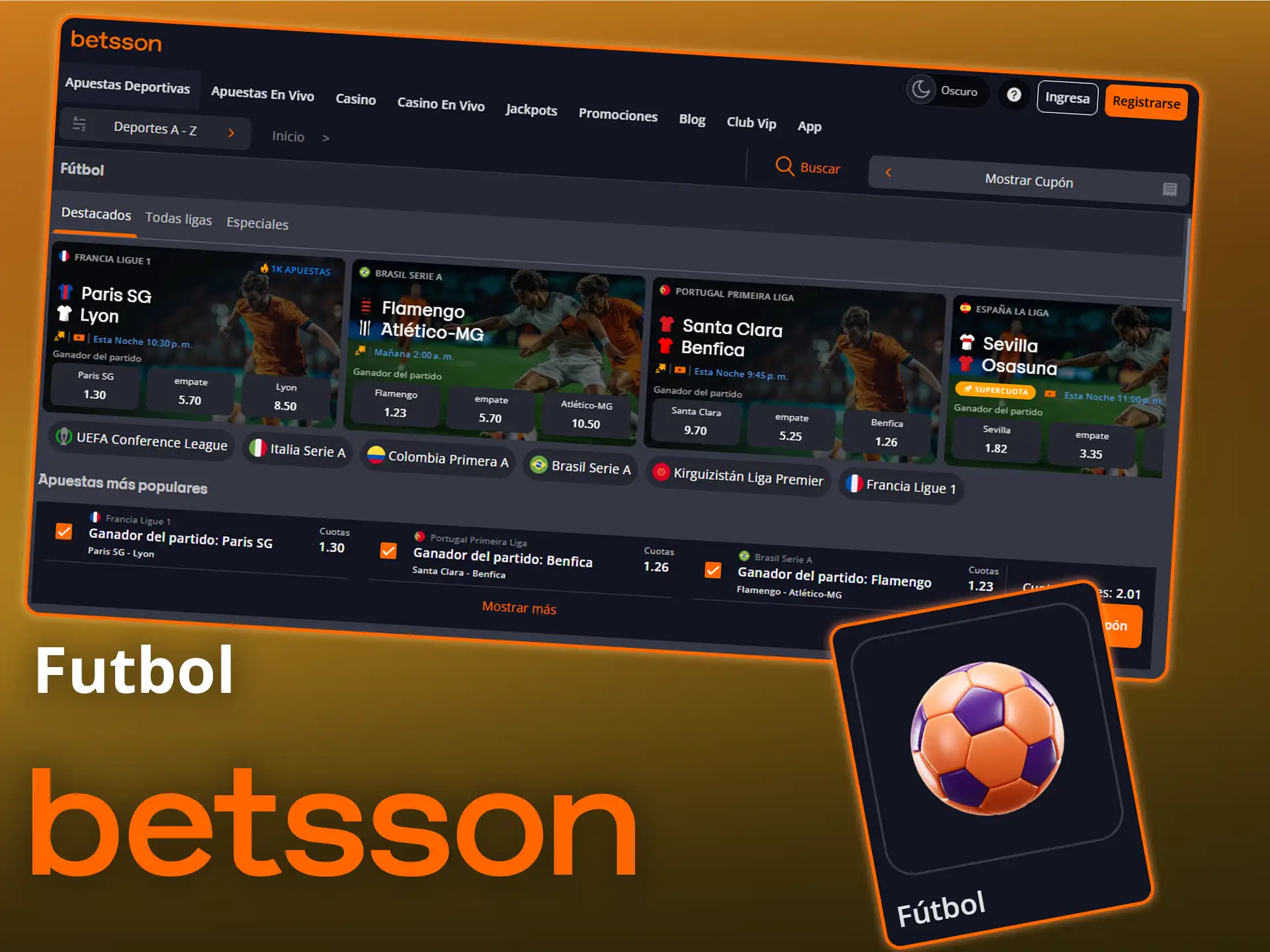 Encuentra las mejores cuotas de fútbol en Betsson.