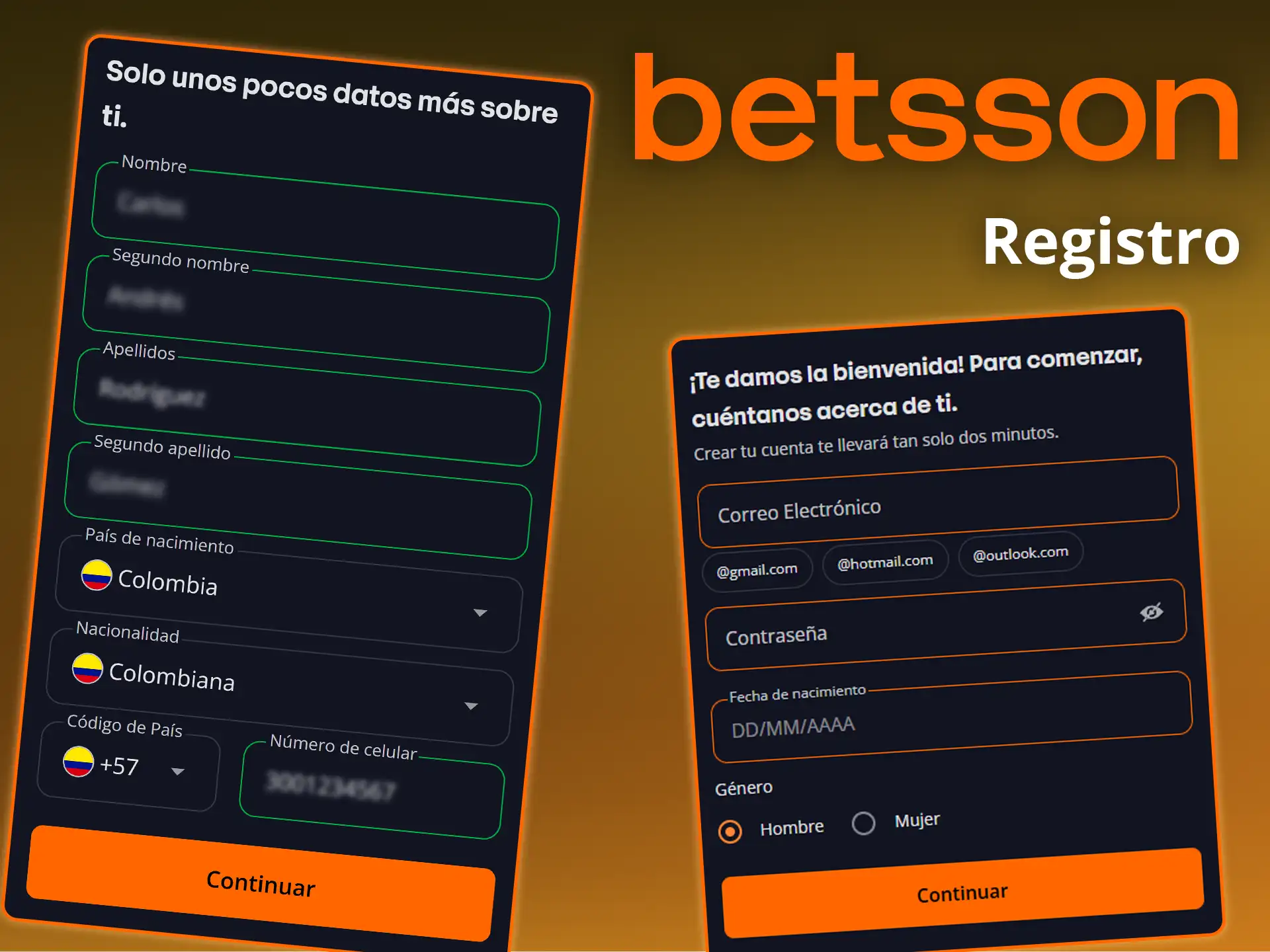 Crea tu nueva cuenta de usuario en Betsson en unos sencillos pasos.